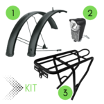 Offre combinée Porte Bagages + Lumière + Garde-boue