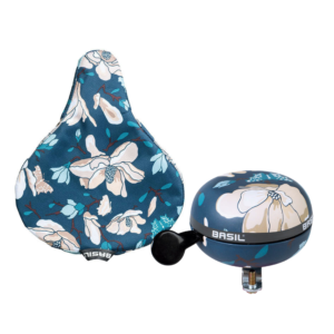 Basil Magnolia Fahrradklingel & Sattelbezug Set
