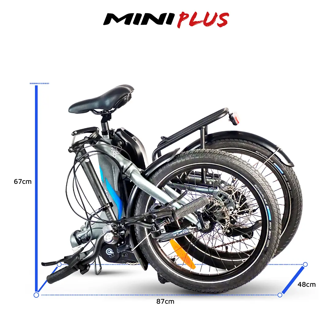 Urbanbiker Mini PLUS | VAE pliable | Moteur Central | 100KM Autonomie