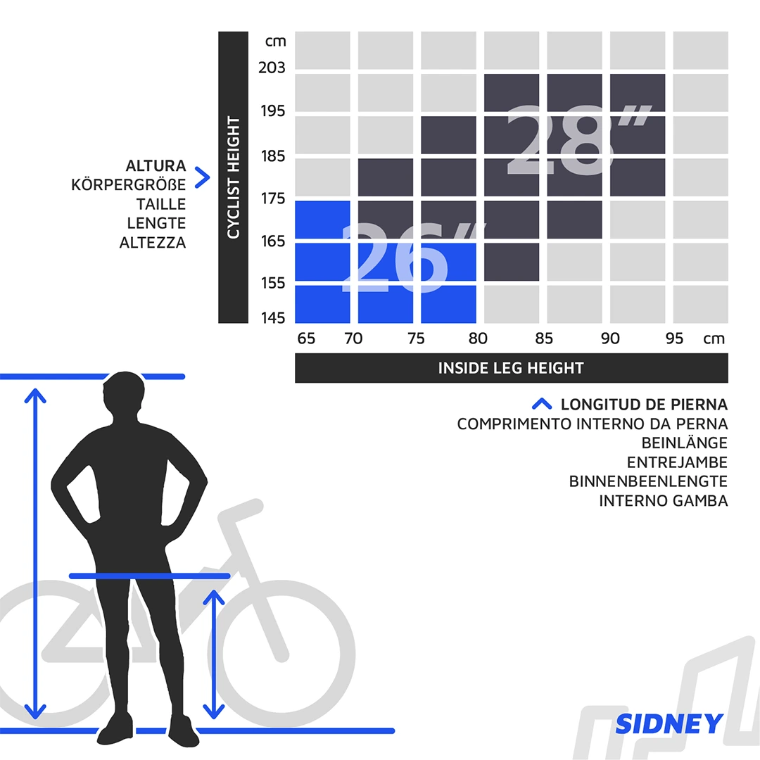 Urbanbiker Sidney | VAE de ville | 100KM Autonomie